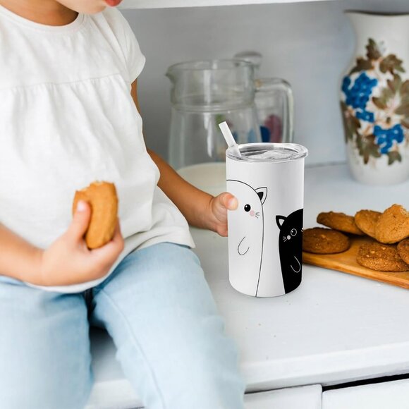 Kids Sippy Cup With 2 Lids, Holy Cow I'm Cute in Pink - Picture 3 of 4